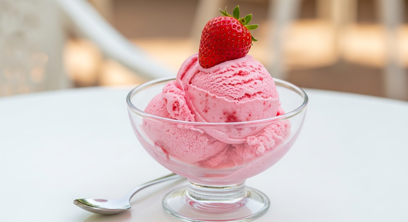 Vegan Strawberry Ice Cream Recipe, No Alcohol & Pork-Free