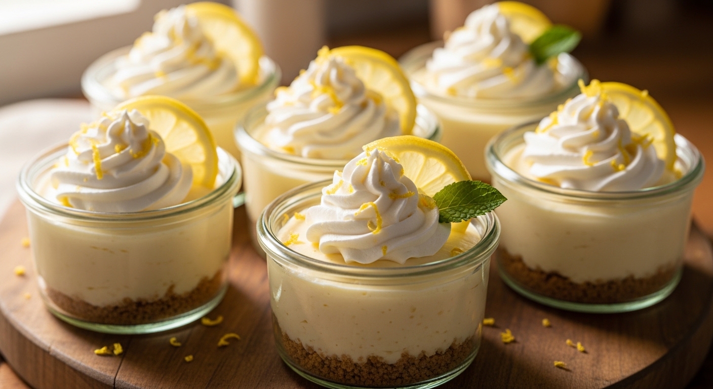Lemon Cheesecake Cups with a Vegan Twist