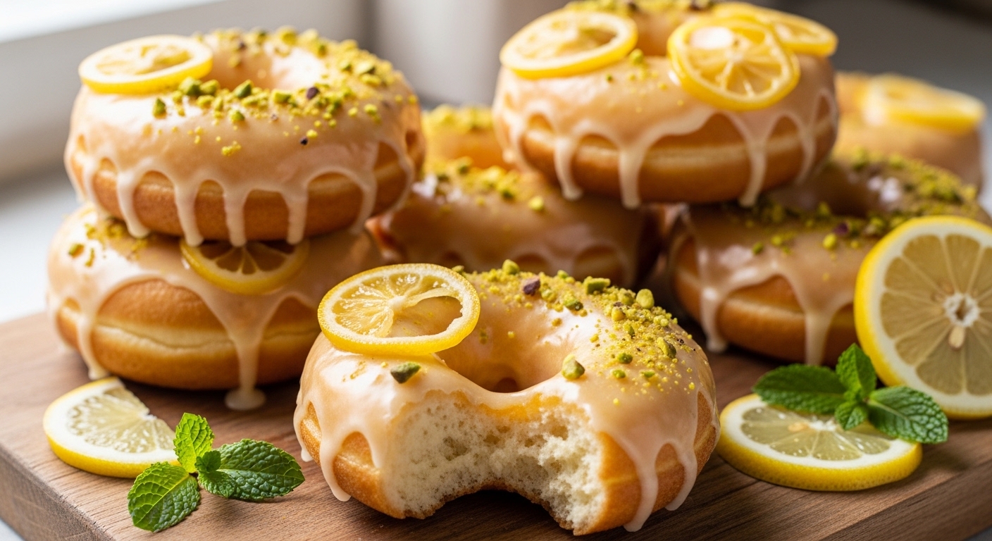 Lemon Glazed Donuts: Light Zesty Vegan Recipe