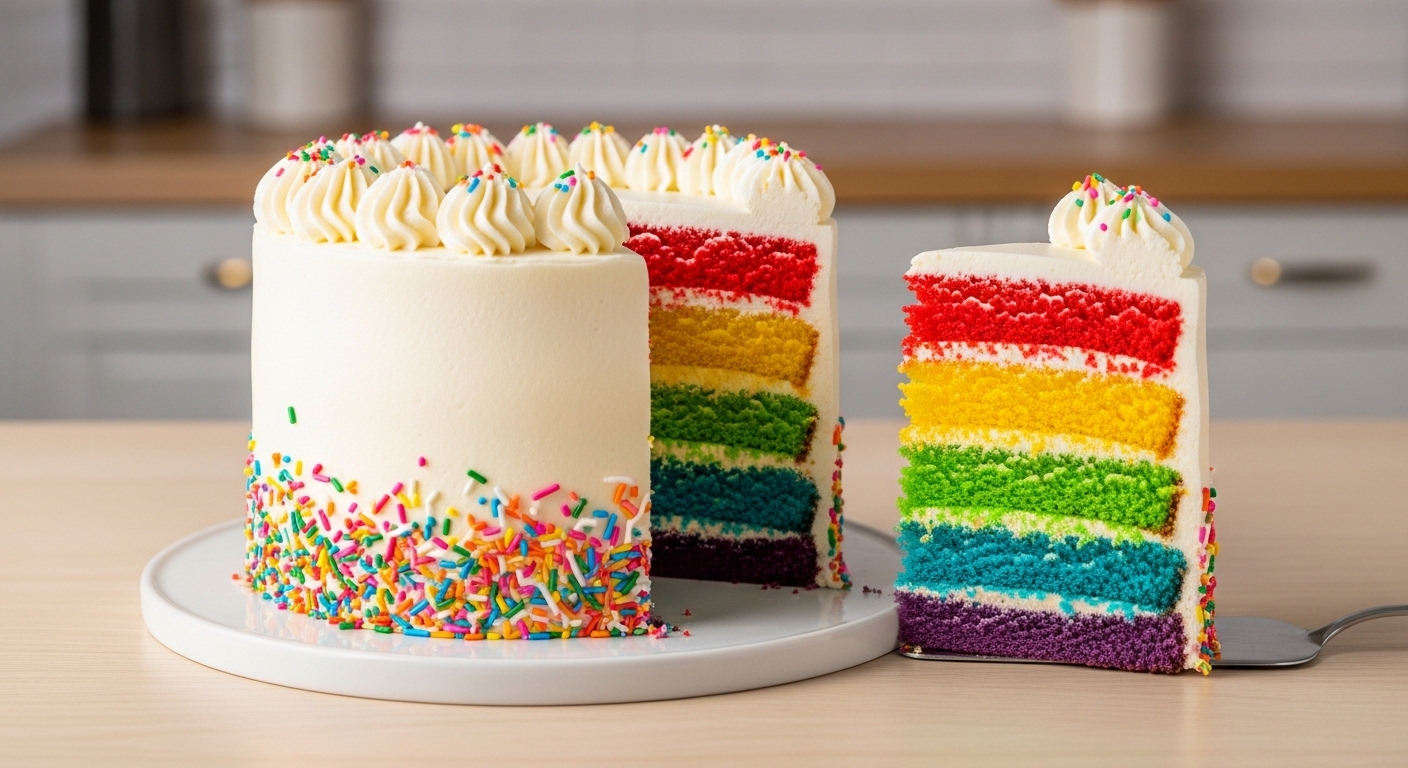 Vegan Rainbow Cakes Made with Natural Colors and Nutrition