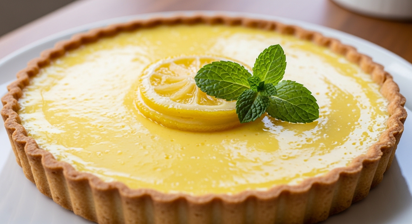 Lemon Custard Tart: A Creamy, Fluffy Masterpiece with Rich, Gooey Layers