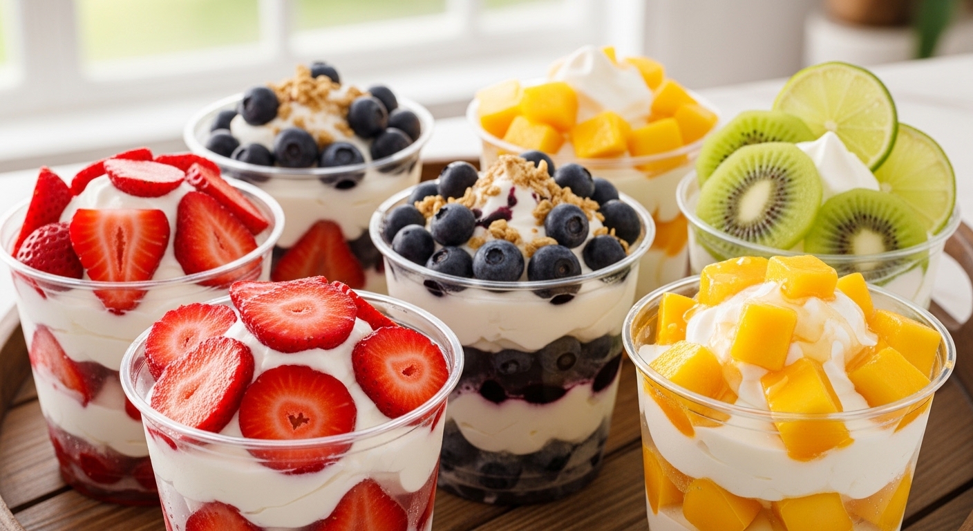 Frozen Fruit Yogurt Cups Healthy Delight