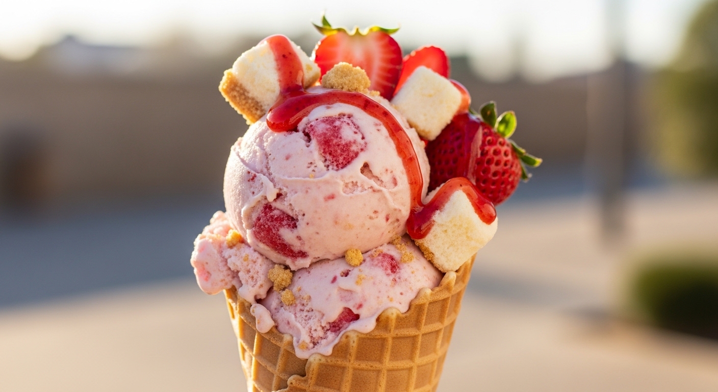 Strawberry Cheesecake Ice Cream Recipe