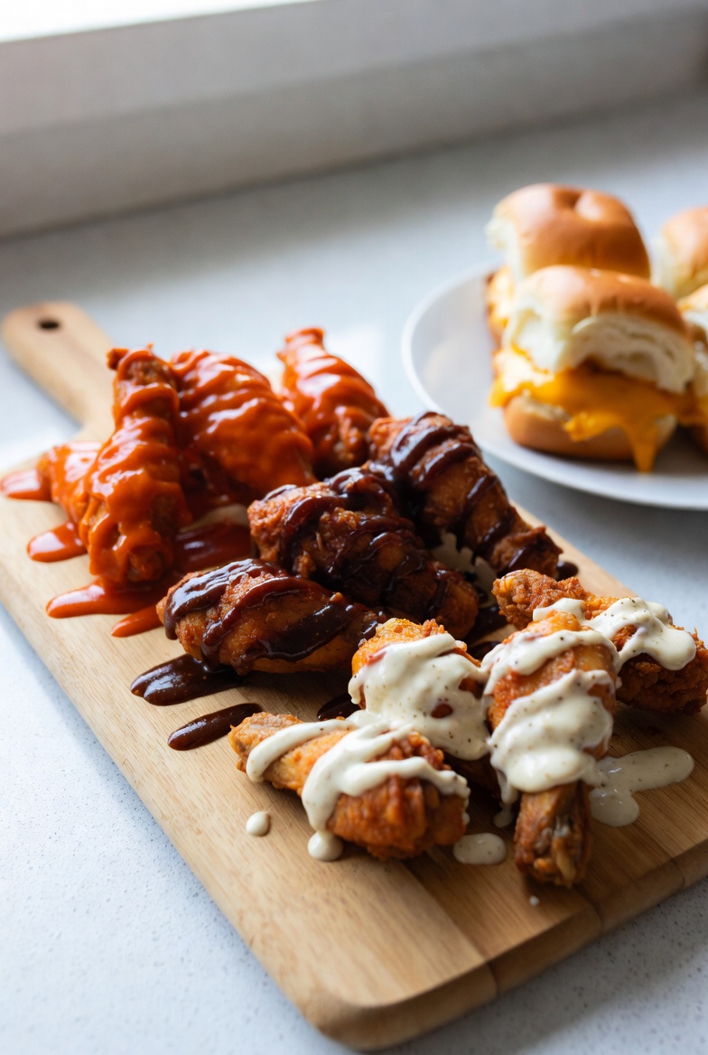 The Master Draft: Crispy Baked Chicken Wings (Buffalo, BBQ, Garlic Parmesan)