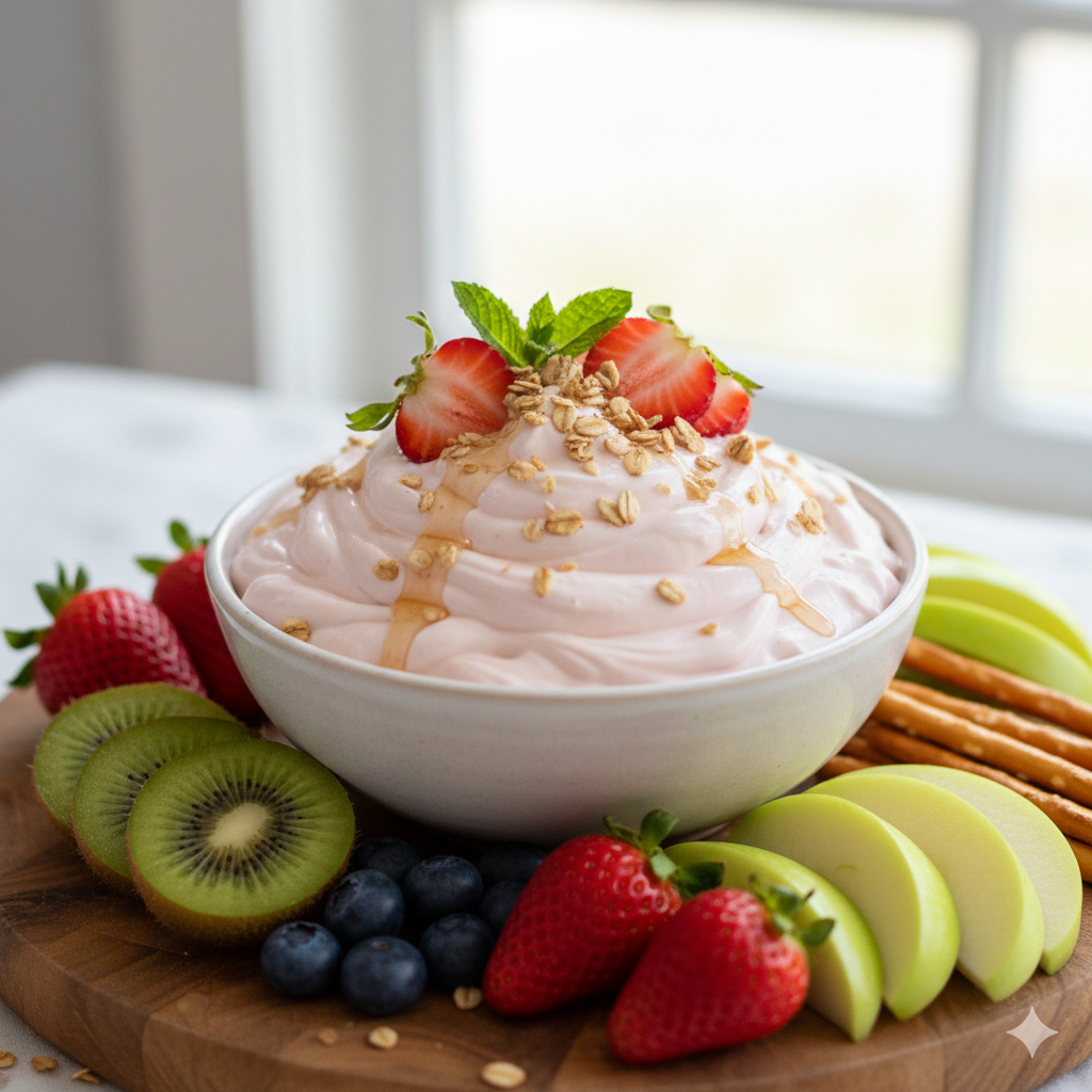 Creamy Dreamy Strawberry Yogurt Fruit Dip | 5-Minute Recipe