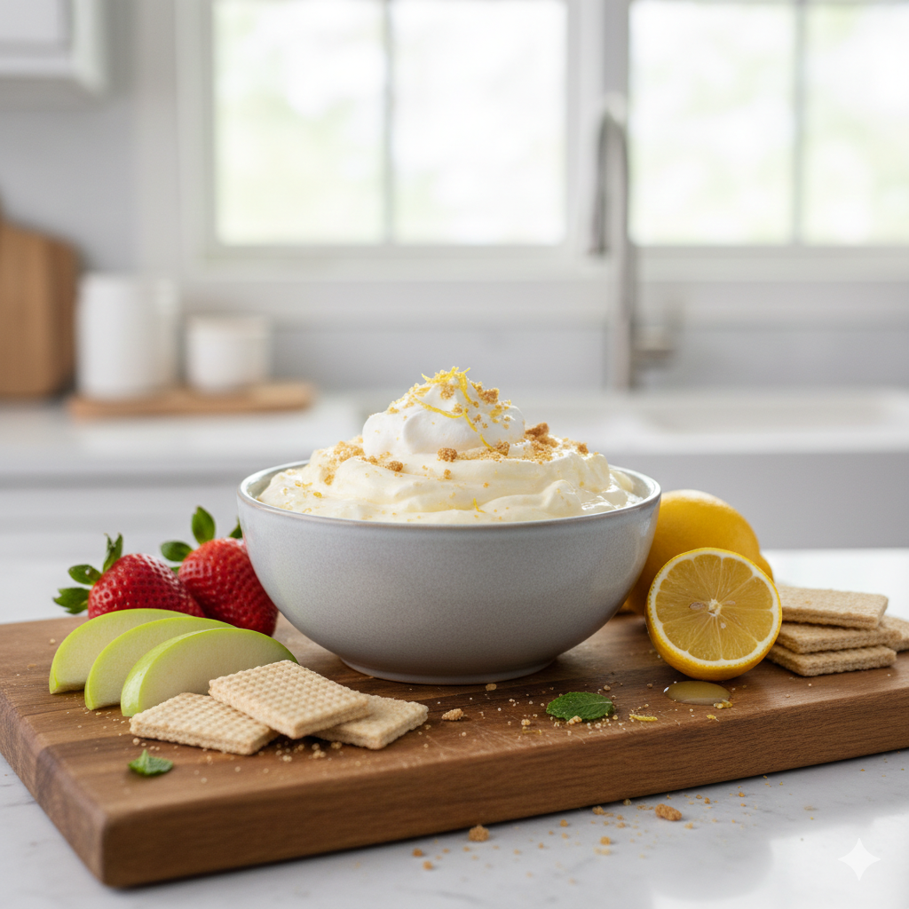 5-Minute Lemon Fluff Yogurt Dip