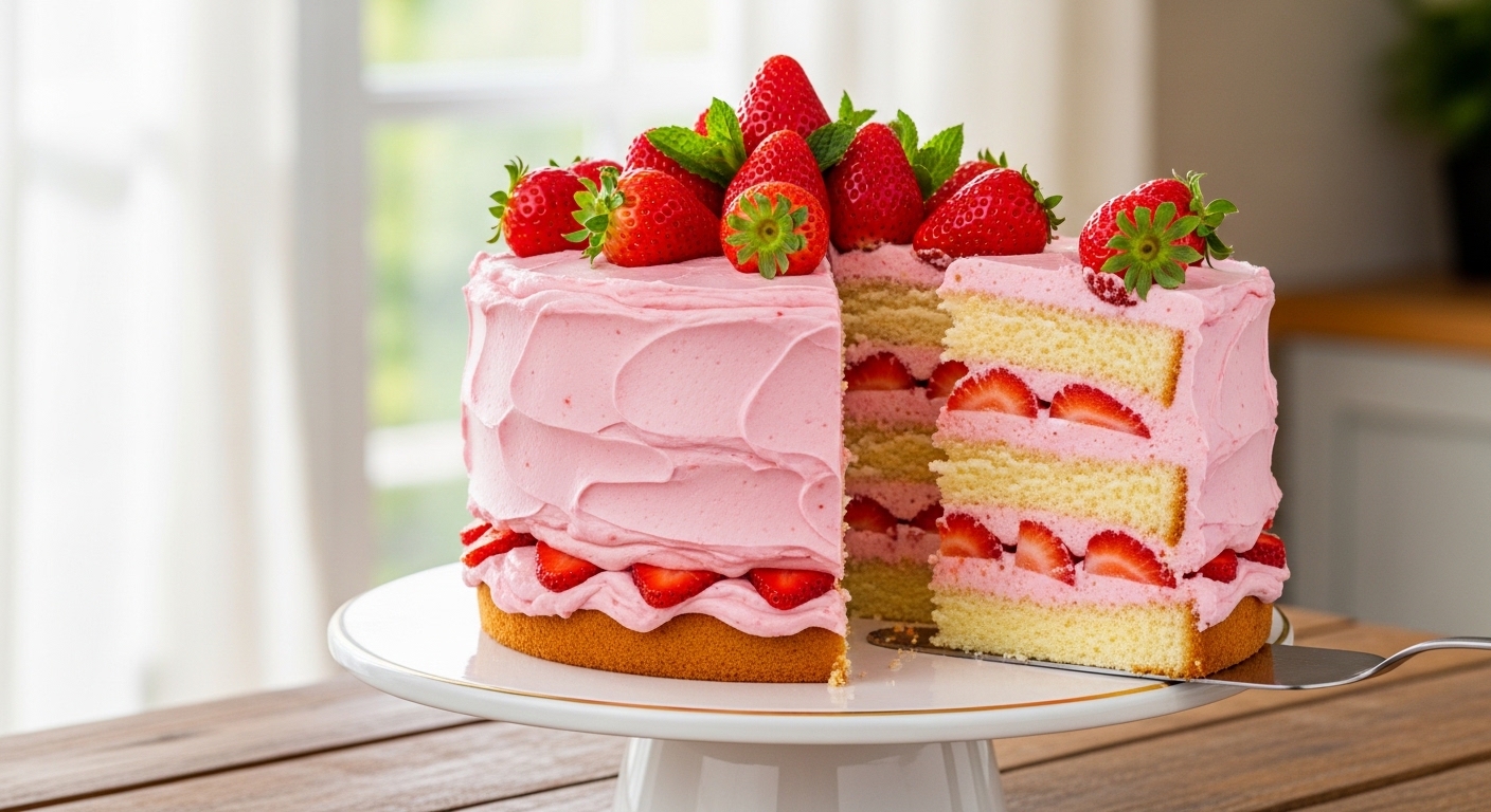 Strawberry Layer Cake: Creamy, Fluffy Layered Perfection