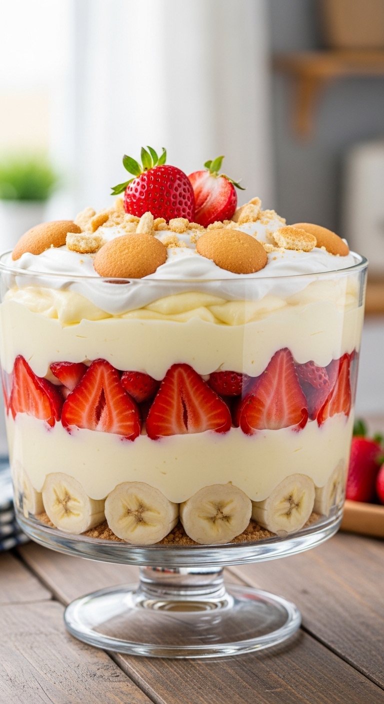 Strawberry Banana Pudding in 25 Minutes – Creamy, Fresh & Easy Dessert