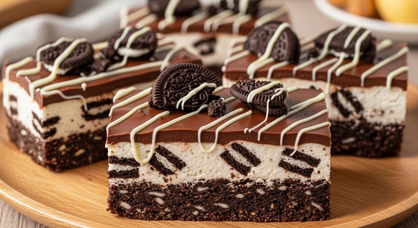 No-Bake Oreo Bars with Rich Chocolate Filling