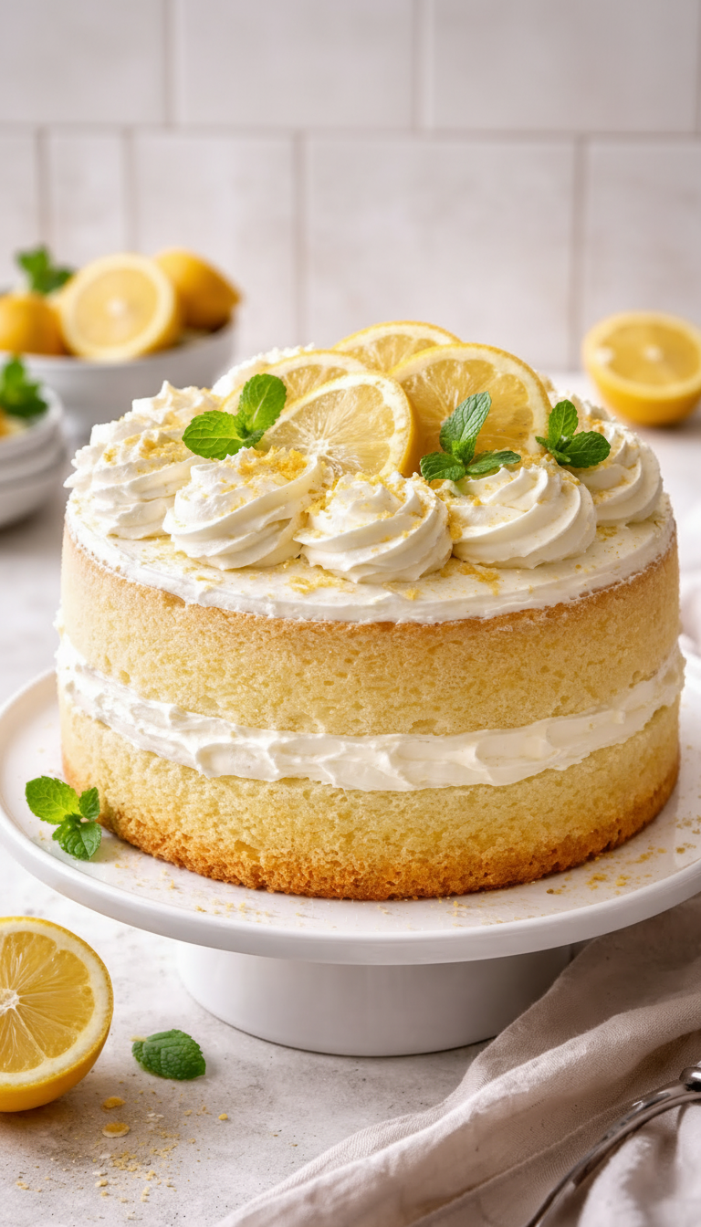 🍋 Lemon Chiffon Cake in 1 Hour – Light, Fluffy & Citrus Delight