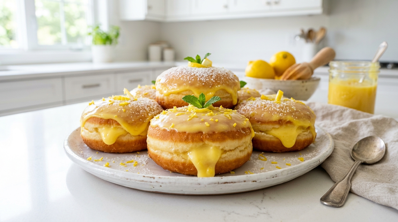 Lemon Cream Donuts Recipe for Fluffy, Rich Treats
