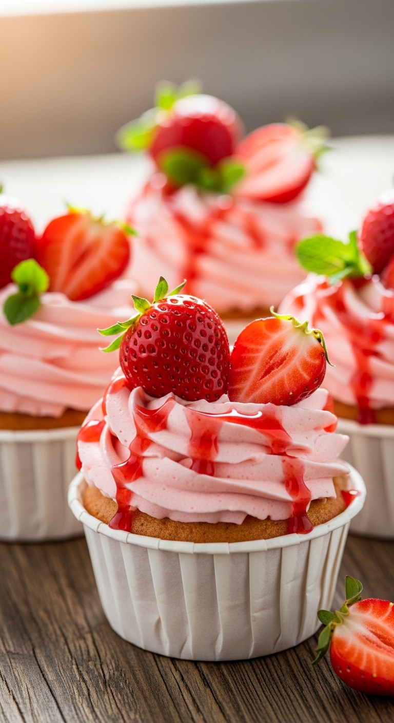 Strawberry Cupcakes (Soft, Fruity & Irresistibly Fluffy)