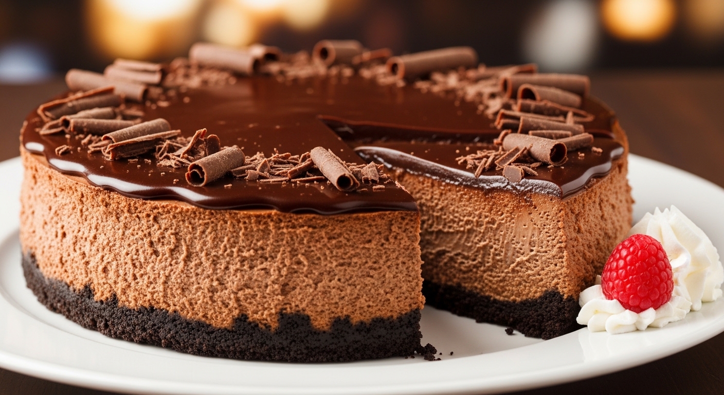 Chocolate Cheesecake (Rich, Creamy & Decadent Dessert)