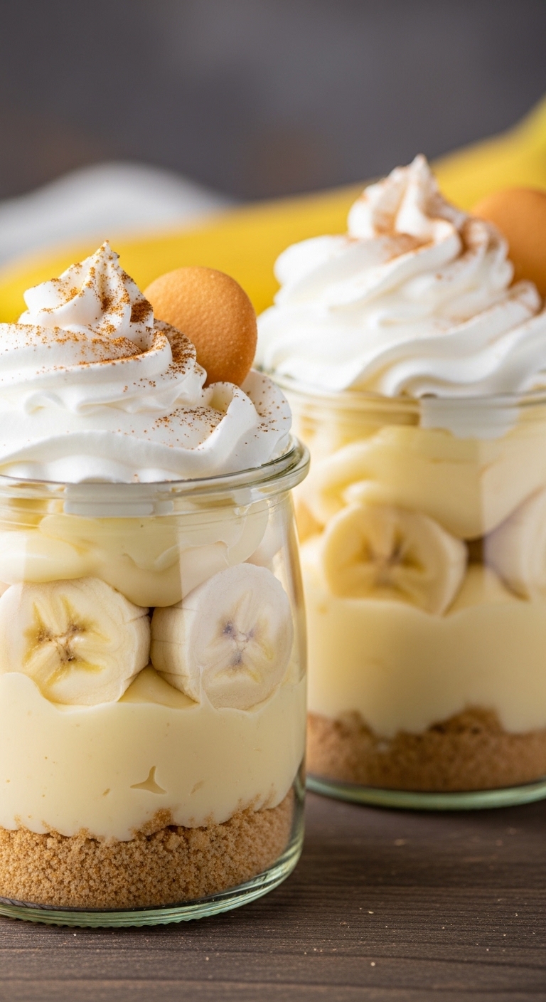 Banana Cream Pie Cups in 20 Minutes – Creamy, Easy & No-Bake Dessert