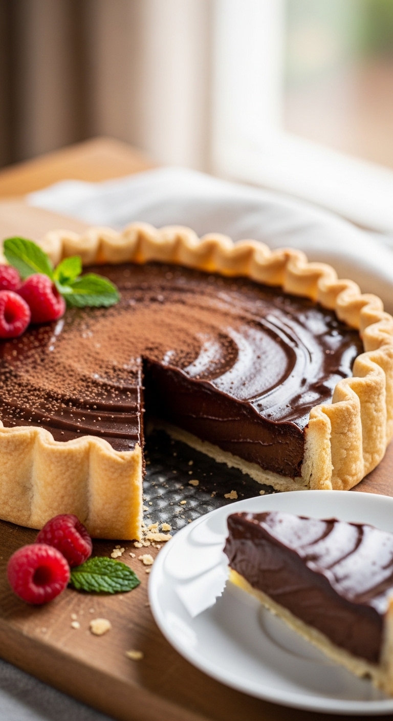 Chocolate Ganache Tart in 50 Minutes – Rich, Silky & Elegant Dessert