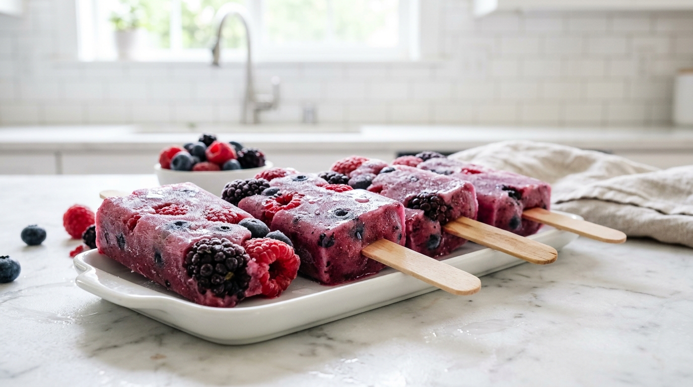 Berry Popsicles – Fruity, Refreshing & Perfect for Summer