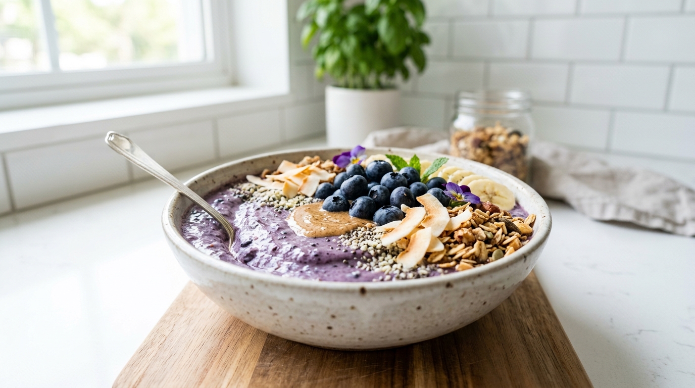 Blueberry Coconut Smoothie Bowl – Creamy, Refreshing & Packed with Berry Flavor