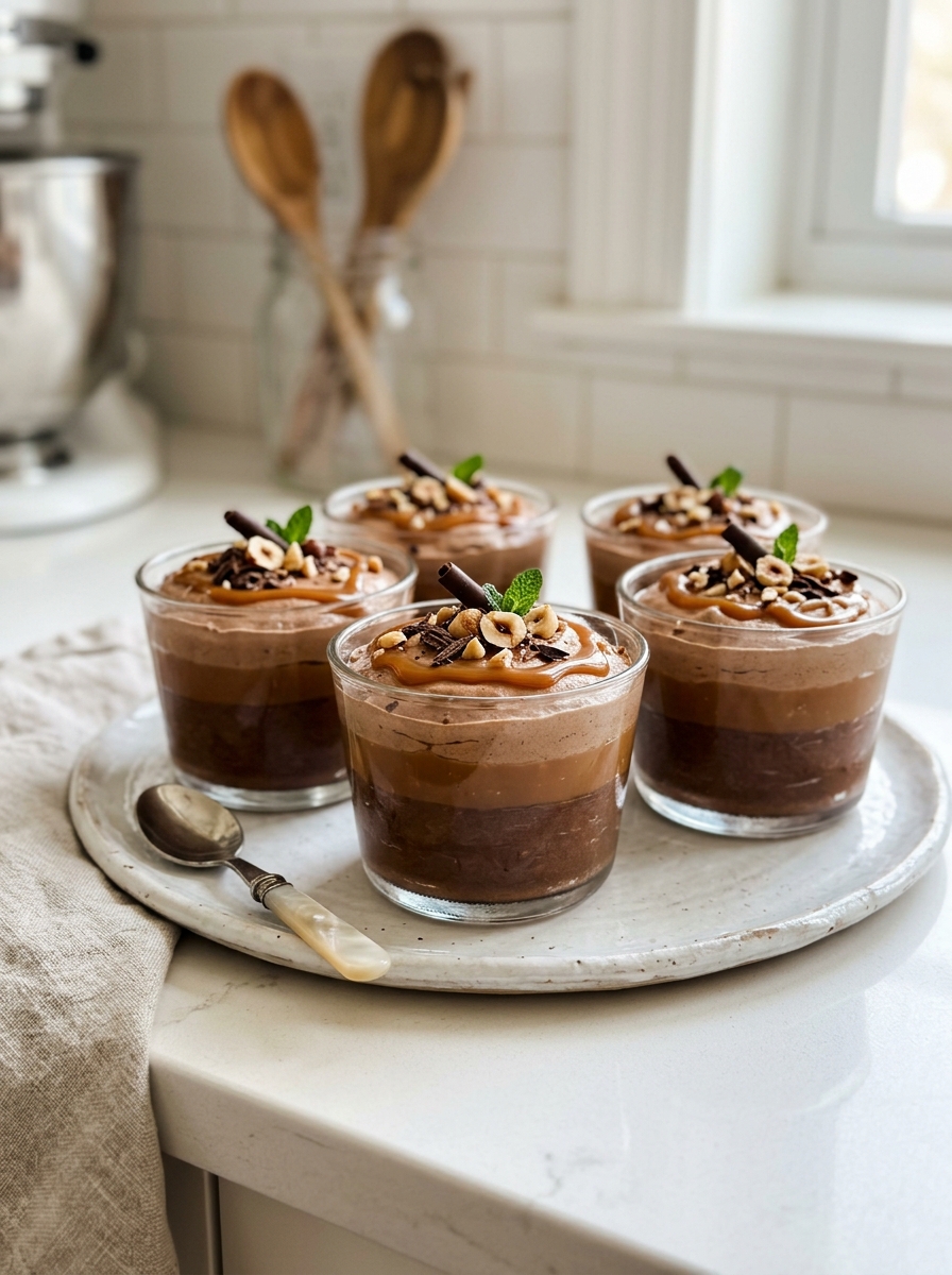 Chocolate Caramel Mousse Cups – Rich, Silky & Decadently Indulgent