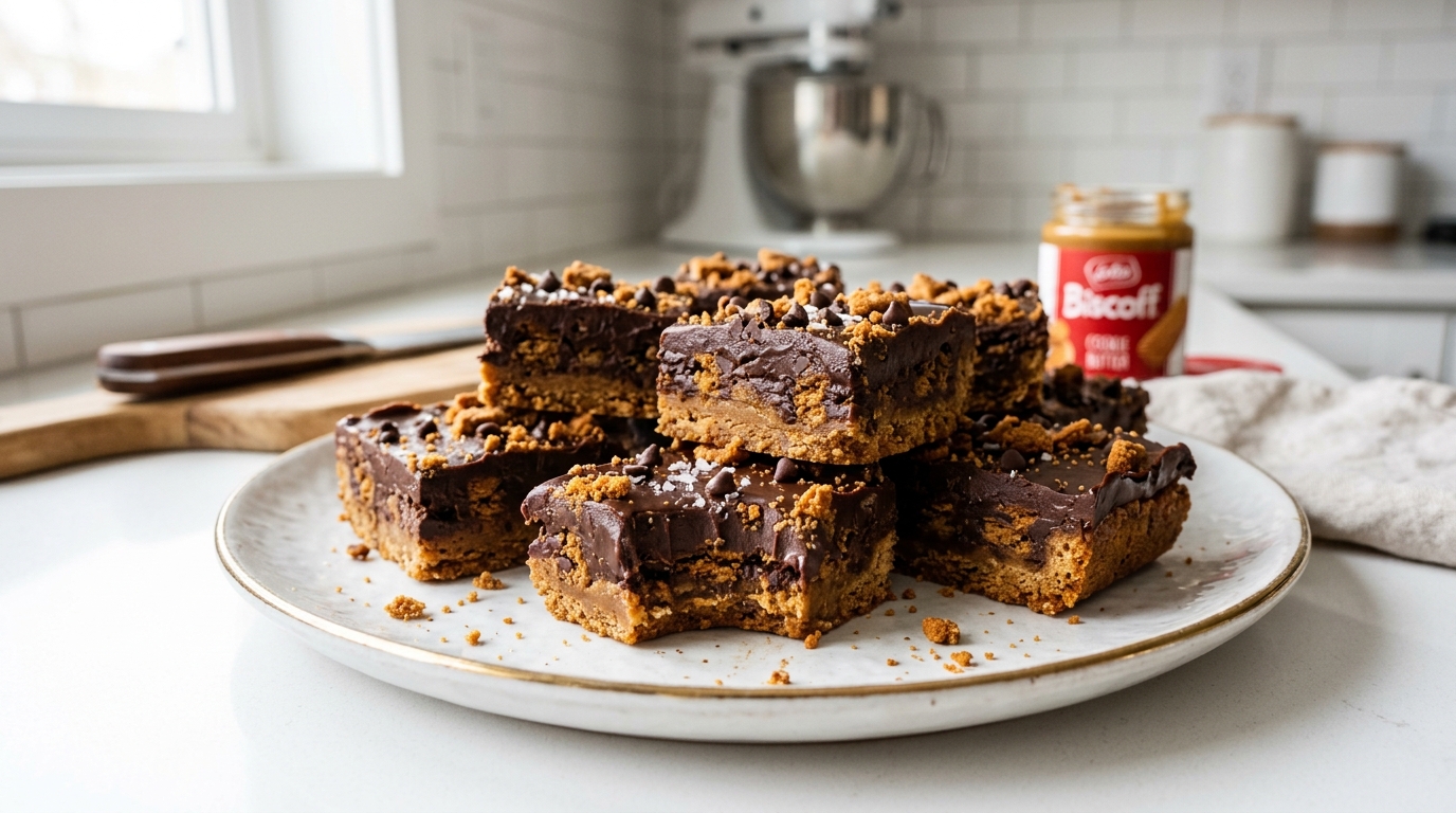 Chocolate Cookie Butter Bars – Rich, Gooey & Irresistibly Decadent