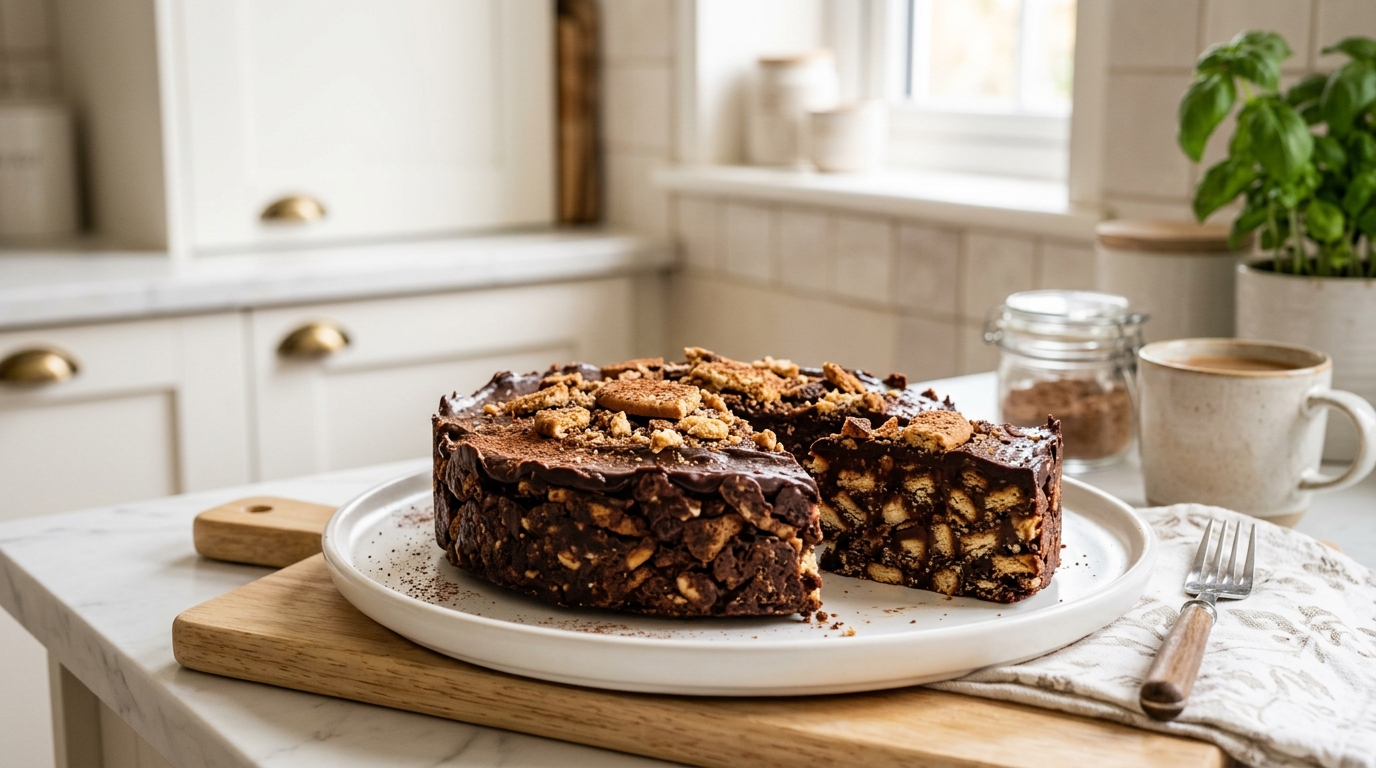 Chocolate Biscuit Cake – Rich, No-Bake & Perfectly Indulgent Dessert