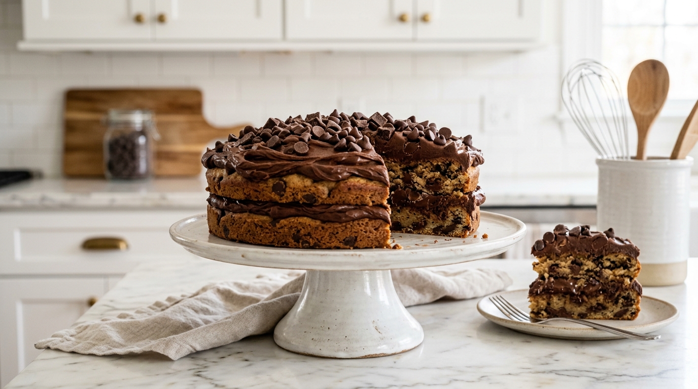 Chocolate Cookie Cake – Soft, Chewy & Loaded with Chocolate
