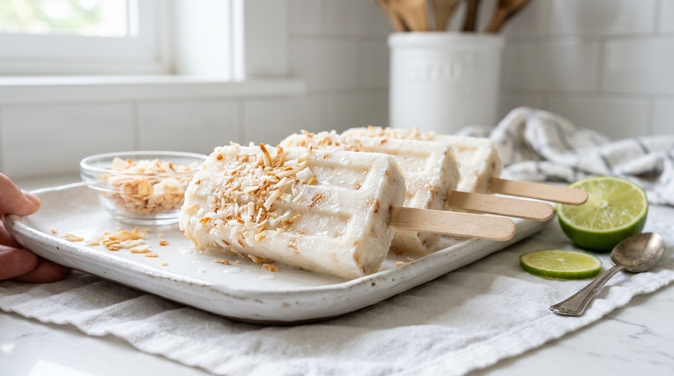 Coconut Popsicles – Creamy, Refreshing & Perfect for Summer