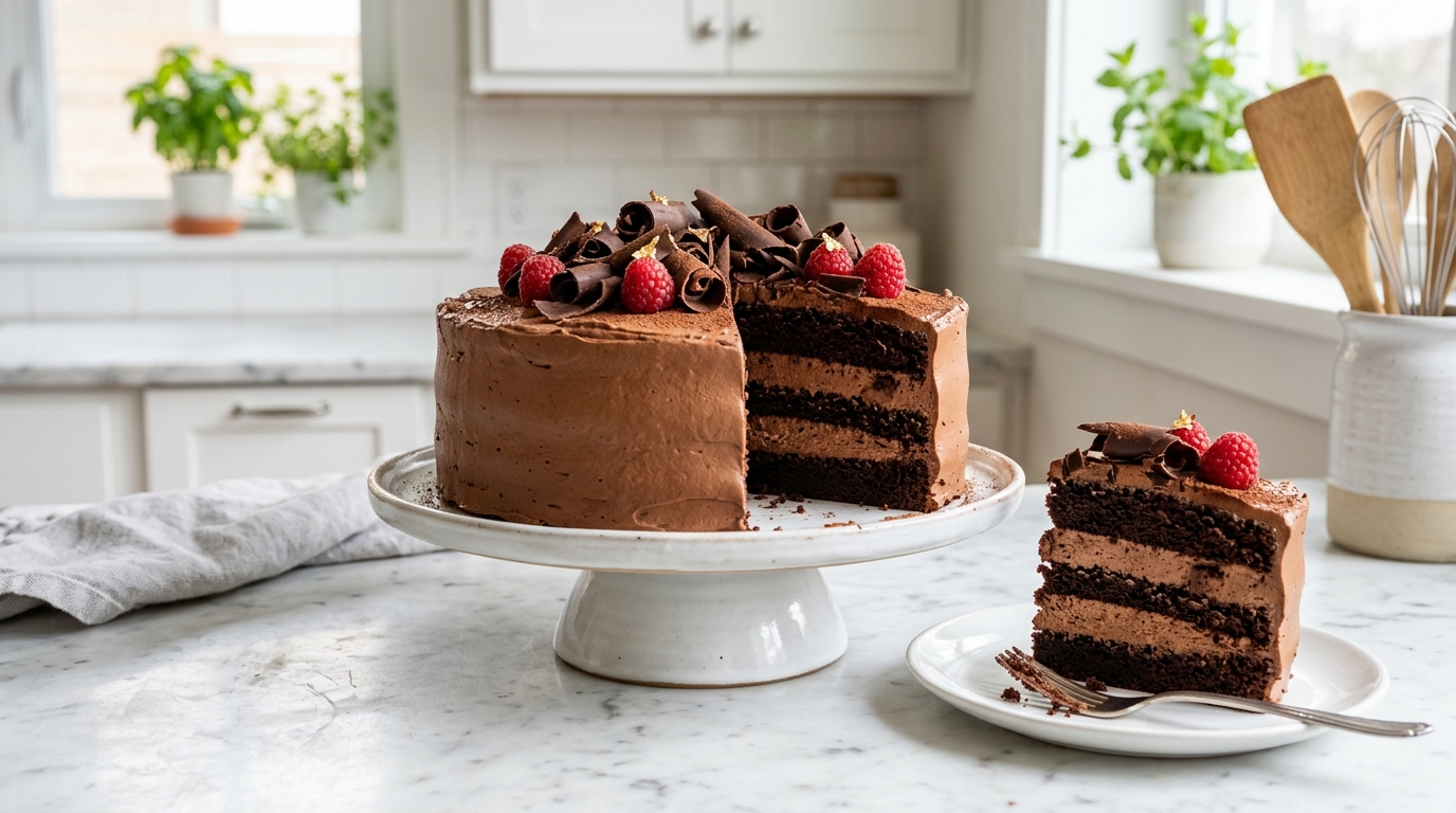 Creamy Chocolate Mousse Cake – Rich, Elegant & Perfectly Indulgent