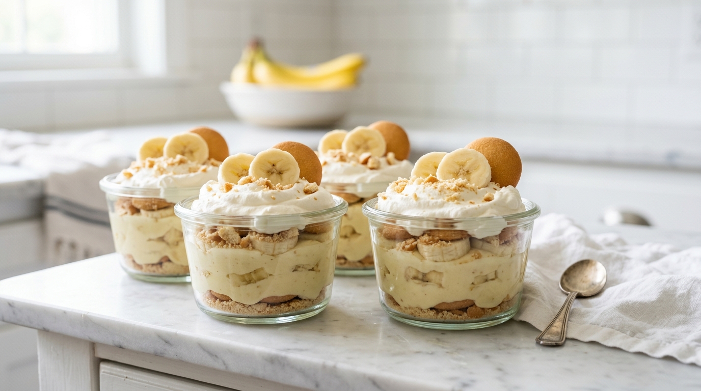 No-Bake Banana Pudding Cups – Creamy, Sweet & Perfectly Comforting