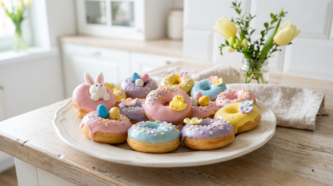 Cute Easter Mini Donuts with Sweet Glaze – Fun, Colorful & Perfect Spring Treats