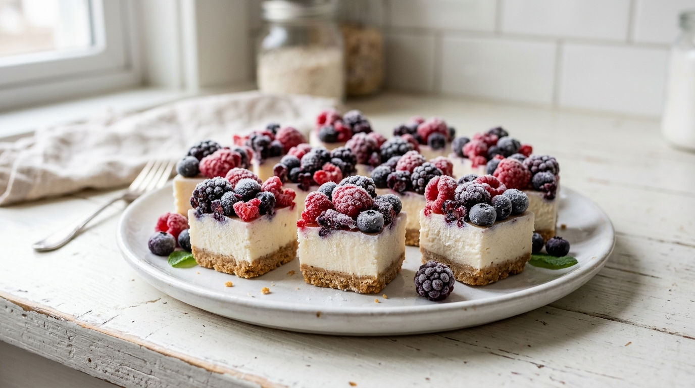 Strawberry Vanilla Cheesecake Bars – Creamy, Sweet & Perfectly Portable