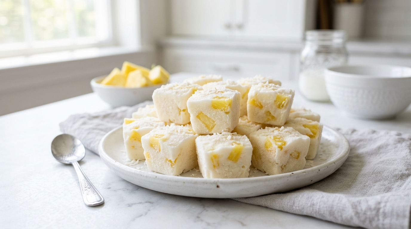 Frozen Pineapple Yogurt Bites – Refreshing, Creamy & Perfect for Summer