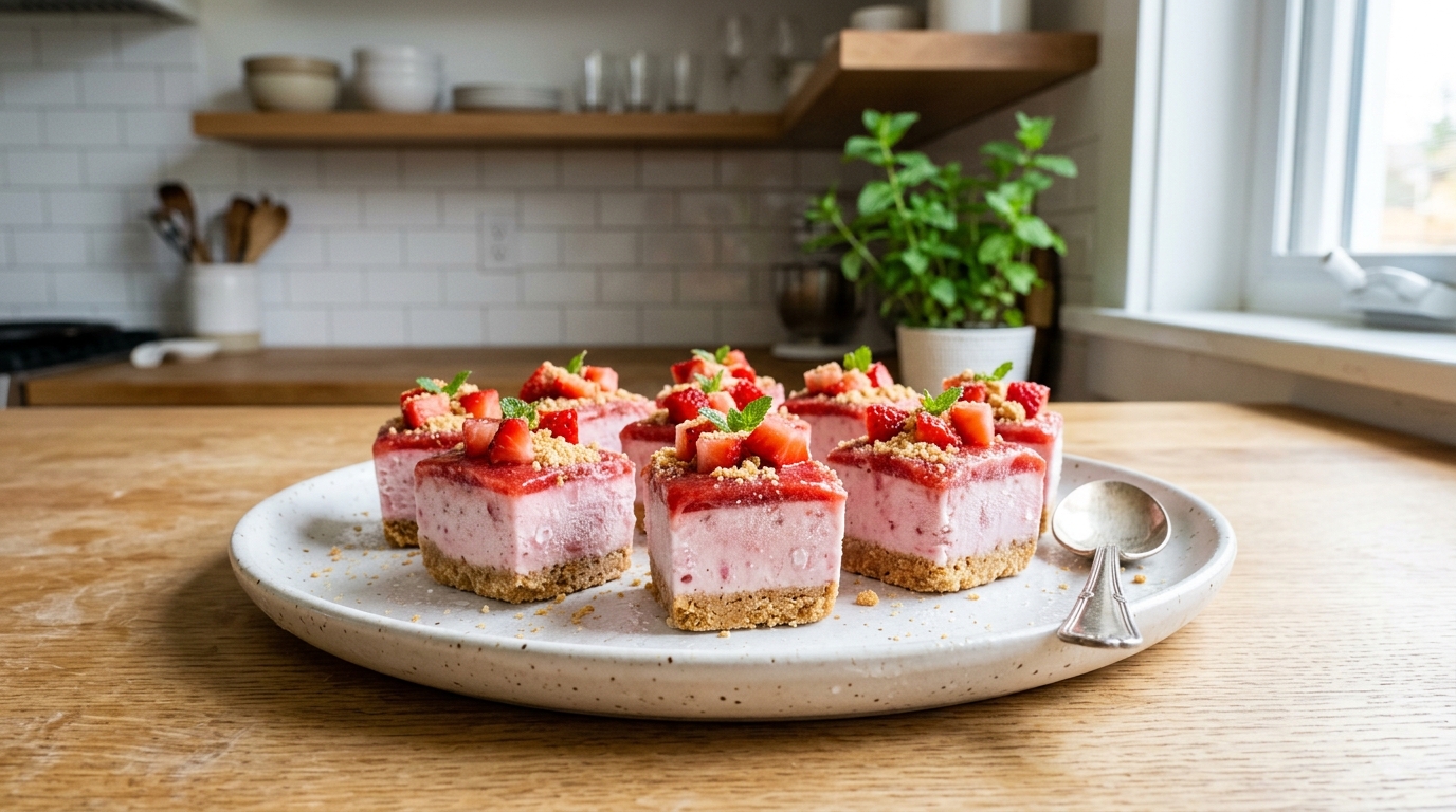 Frozen Strawberry Cream Bites – Creamy, Fruity & Perfectly Refreshing