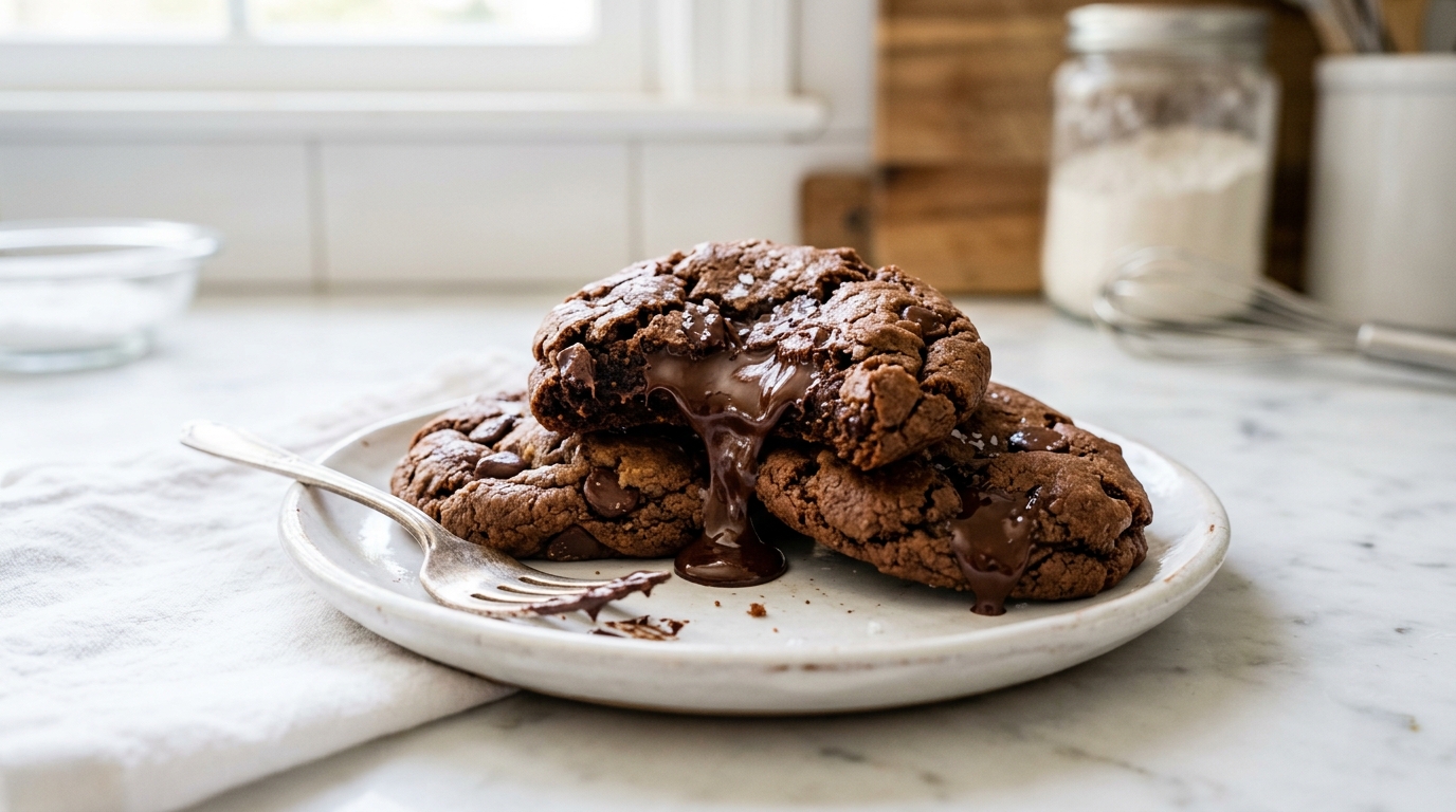 Gooey Chocolate Lava Cookies – Rich, Soft & Filled with Melted Chocolate