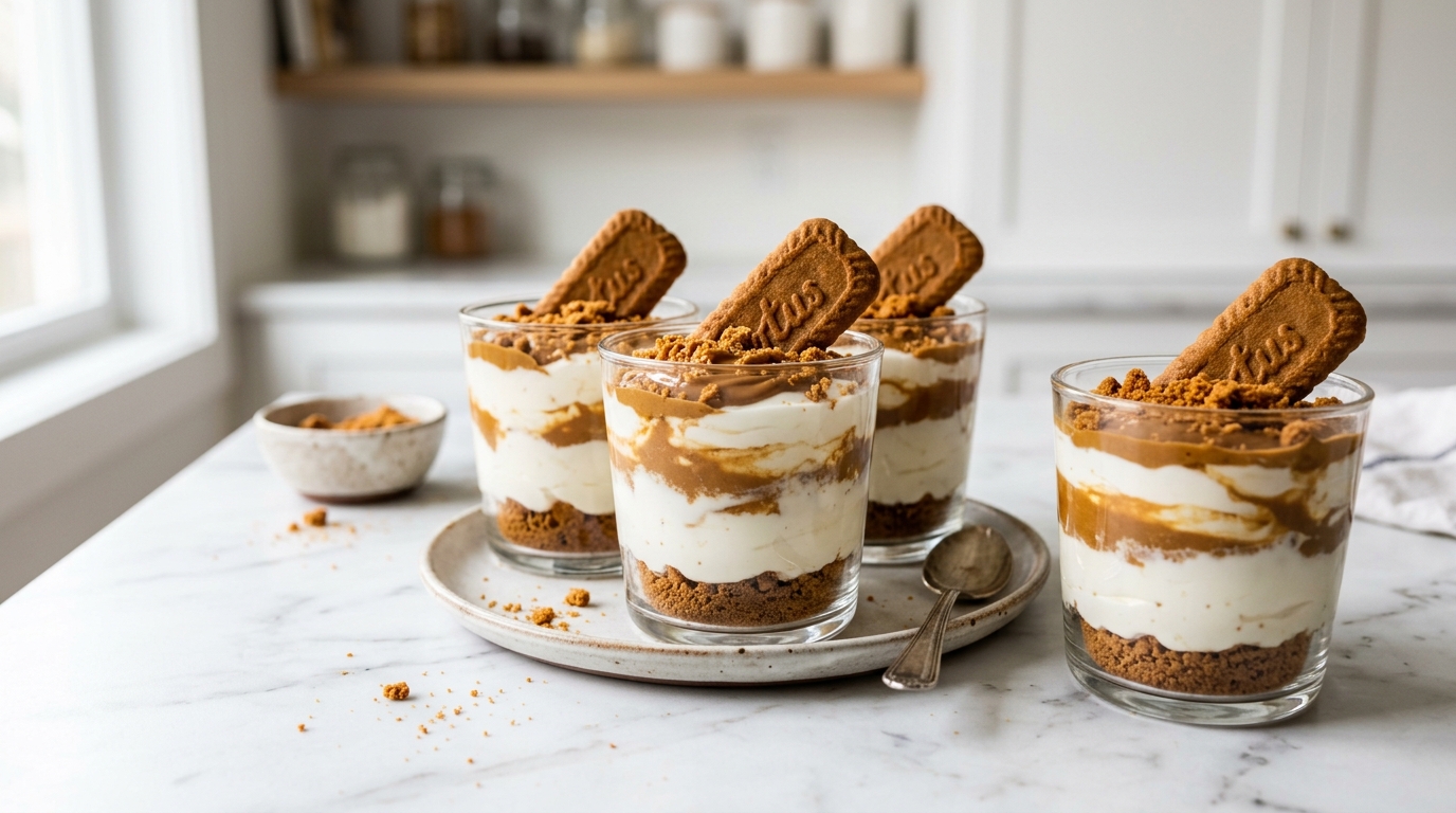 Greek Yogurt Biscoff Cups – Creamy, Crunchy & Irresistibly Caramelized