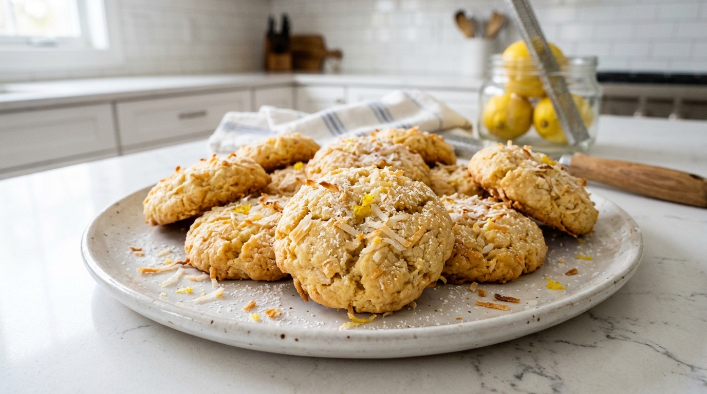 Lemon Coconut Cookies – Soft, Chewy & Bursting with Tropical Citrus Flavor