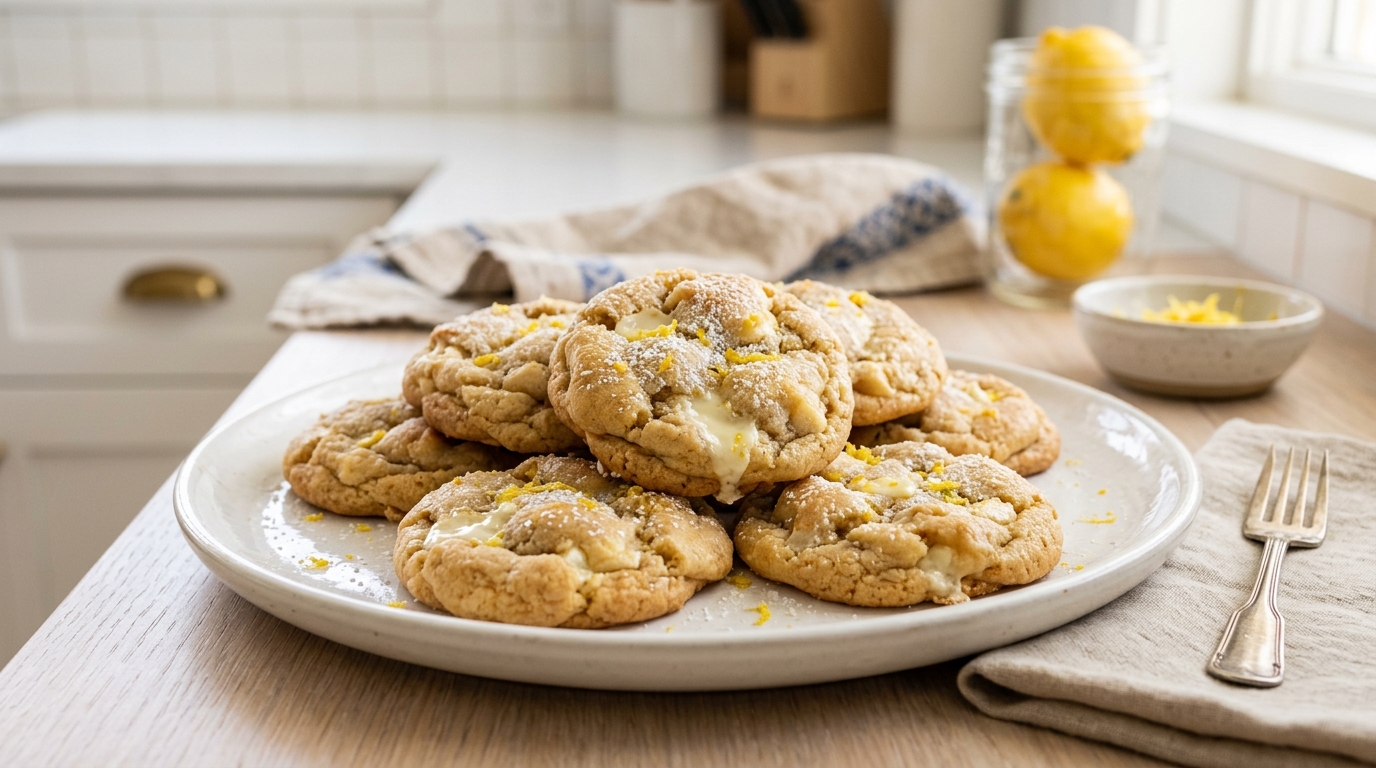 Lemon White Chocolate Cookies – Soft, Chewy & Bursting with Citrus Sweetness