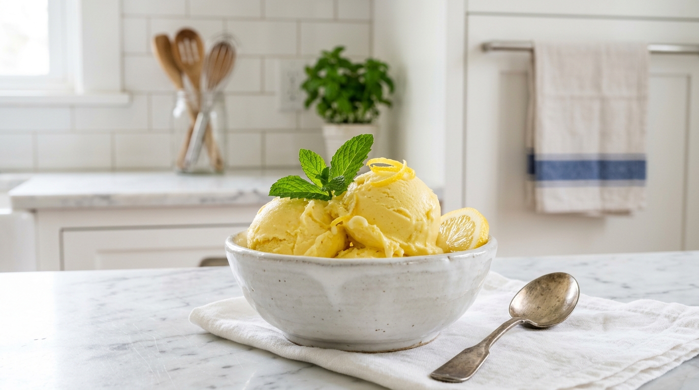 Lemon Ice Cream – Creamy, Refreshing & Perfect for Summer