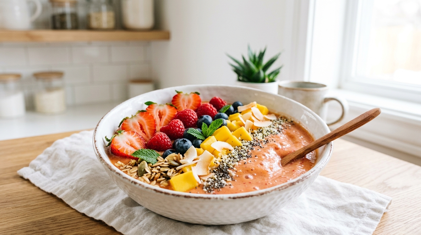 Creamy Mango Berry Smoothie Bowl – Thick, Fruity & Bursting with Fresh Flavor