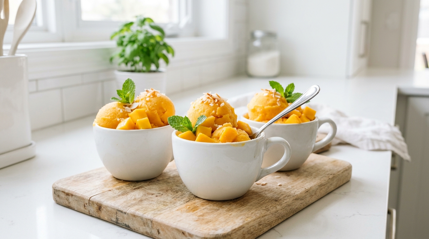 Mango Sorbet Cups – Refreshing, Tropical & Naturally Sweet