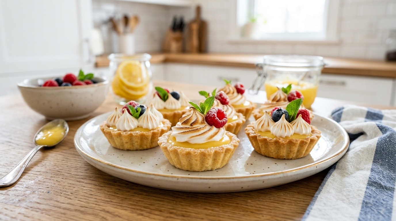 Mini Lemon Tartlets for Tea Time – Delicate, Buttery & Bursting with Citrus Flavor