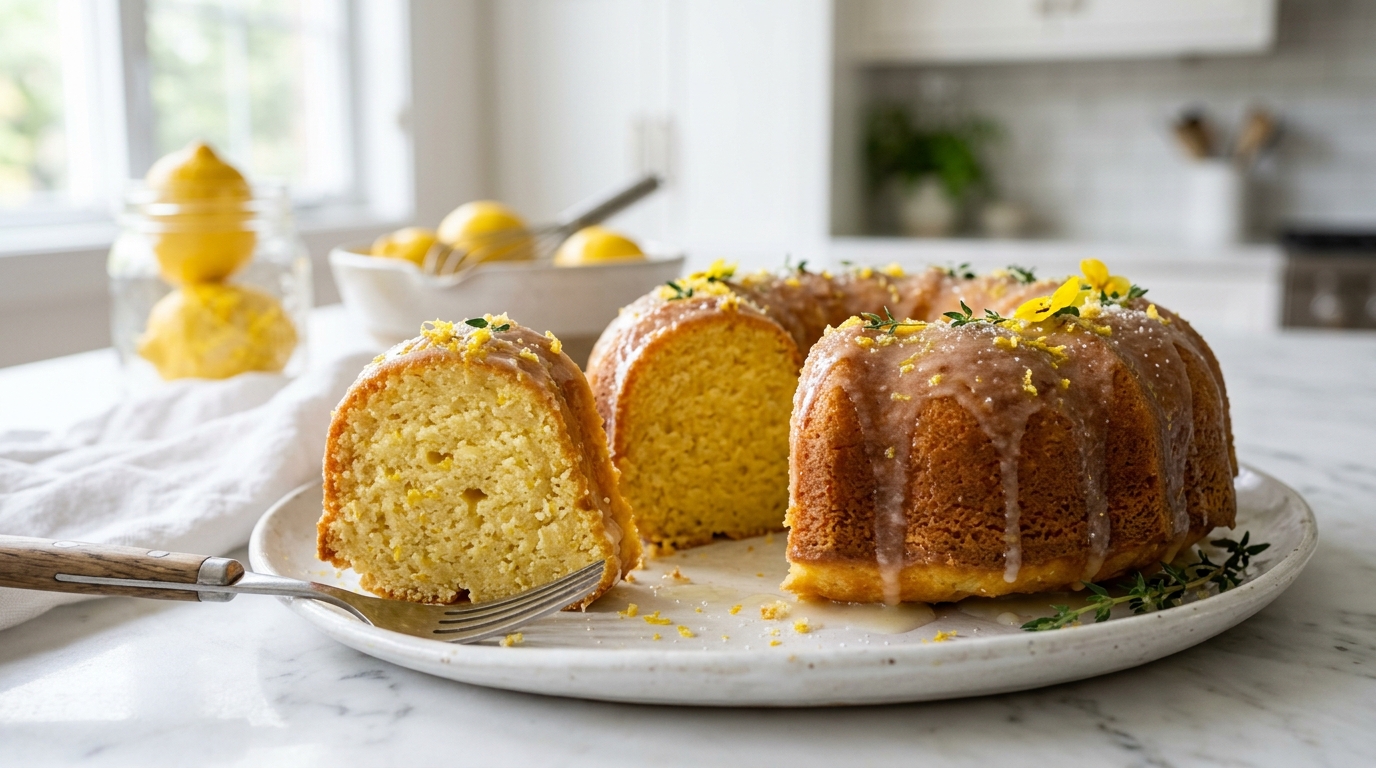 Moist Lemon Yogurt Cake – Soft, Fresh & Perfectly Tender