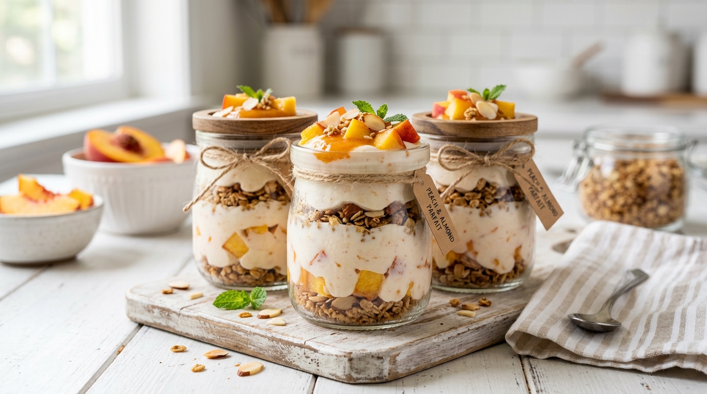 Peach Yogurt Dessert Jars – Creamy, Fruity & Perfect for Any Occasion