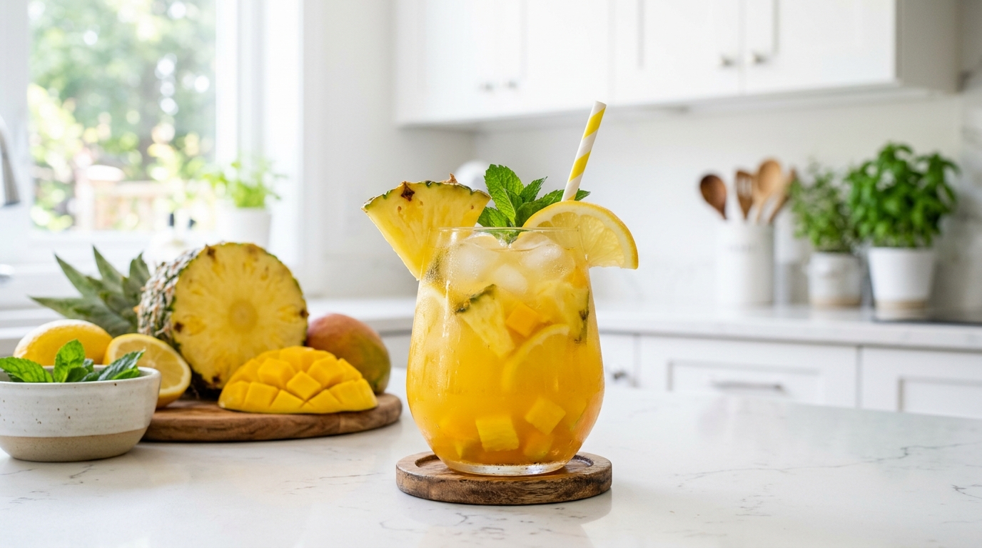 Pineapple Mango Lemonade – Tropical, Refreshing & Perfect for Summer