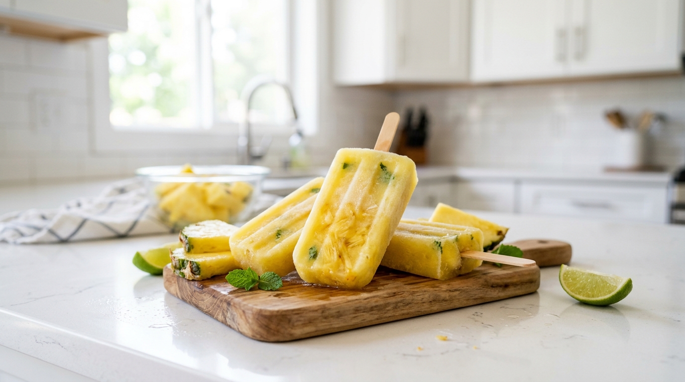 Refreshing Pineapple Popsicles – Tropical, Fruity & Perfect for Hot Summer Days