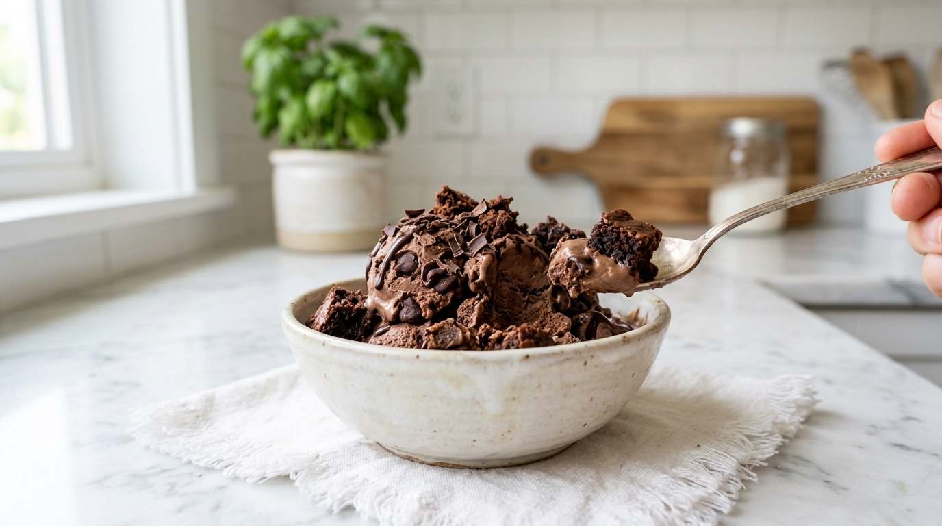 Protein Brownie Ice Cream – Rich, Fudgy & Packed with Protein