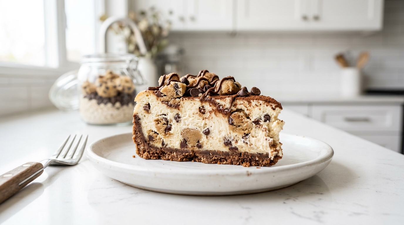 Protein Cookie Dough Cheesecake – Rich, Creamy & Packed with Protein