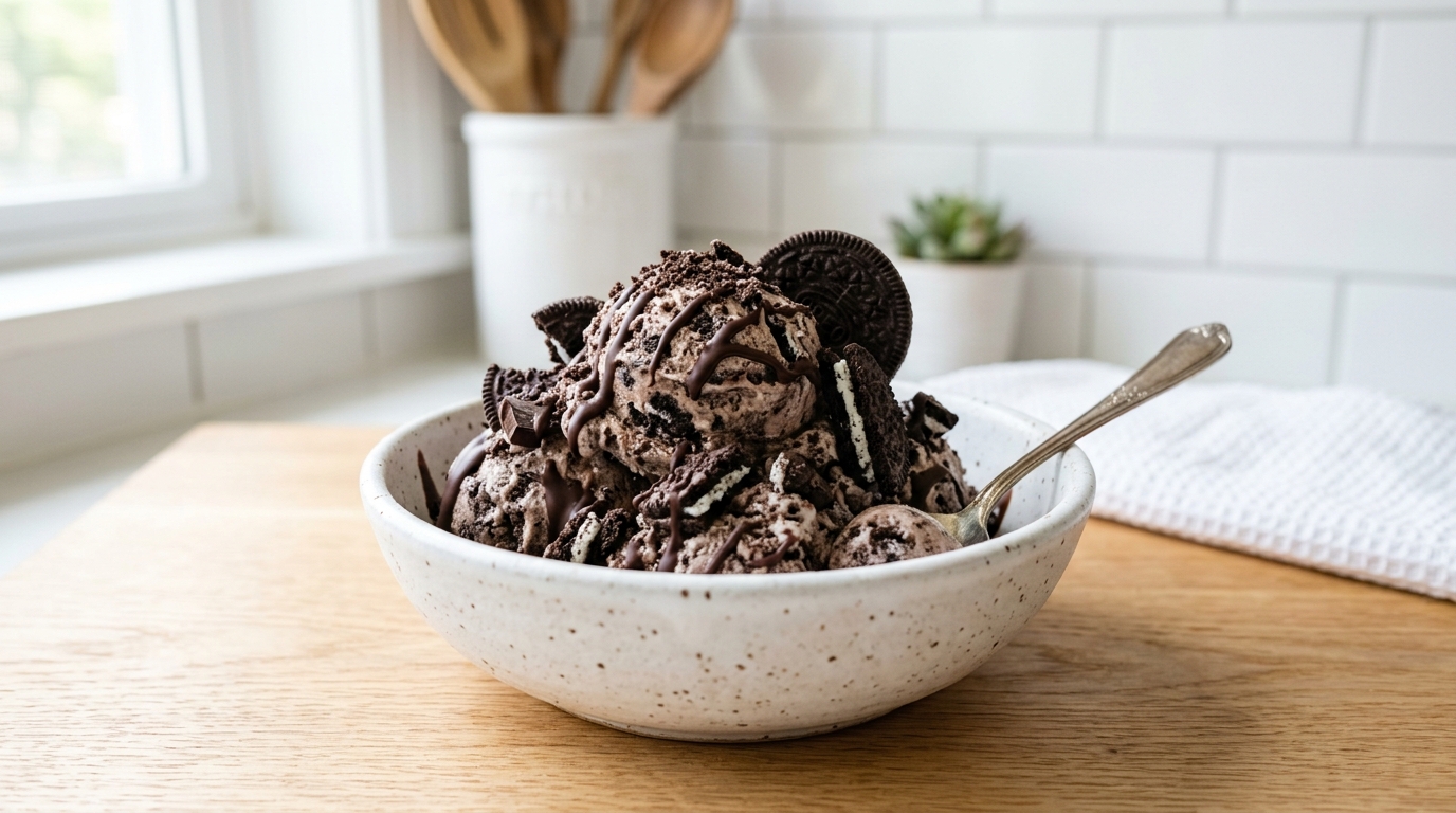 High Protein Oreo Ice Cream – Creamy, Chocolatey & Packed with Protein