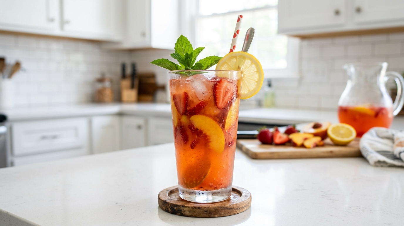 Strawberry Peach Lemonade – Sweet, Fruity & Refreshingly Citrusy