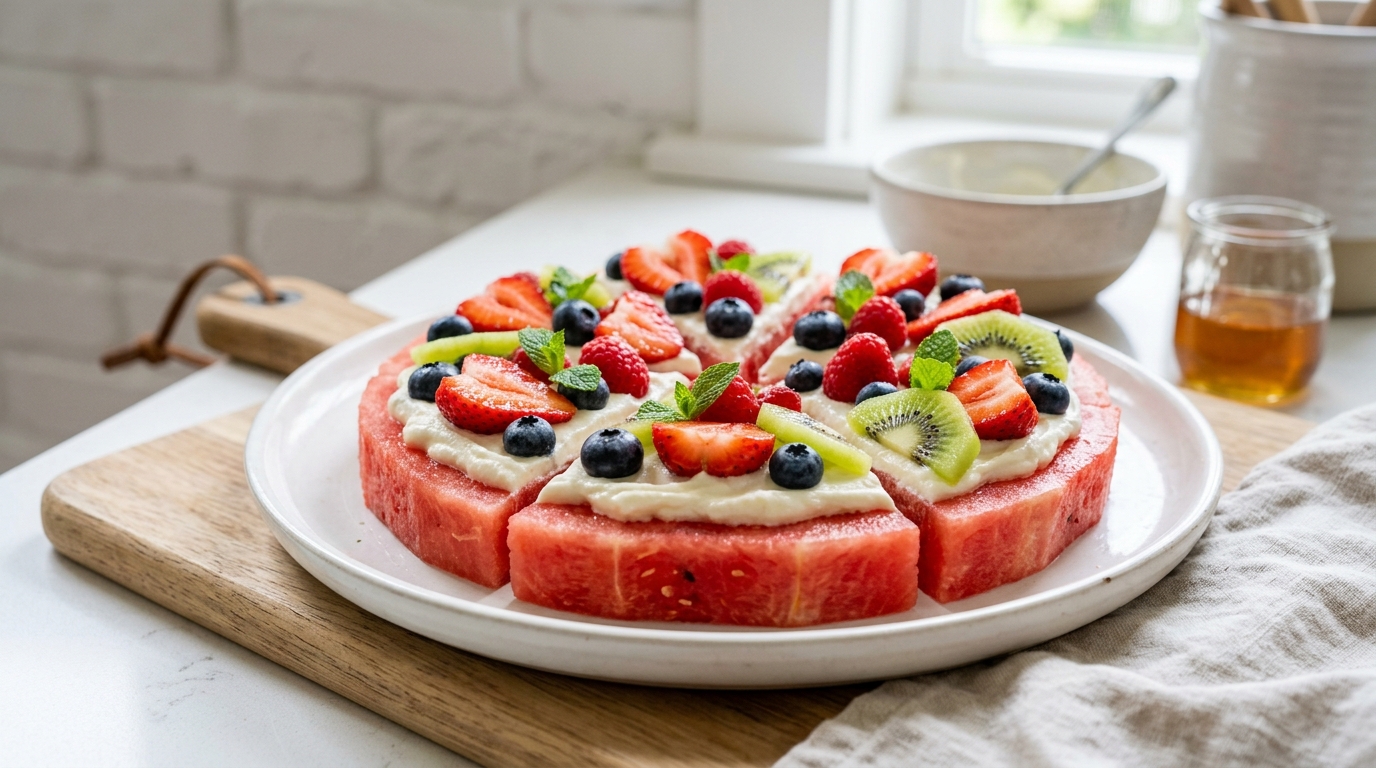 Watermelon Fruit Pizza – Fresh, Colorful & Perfect for Summer