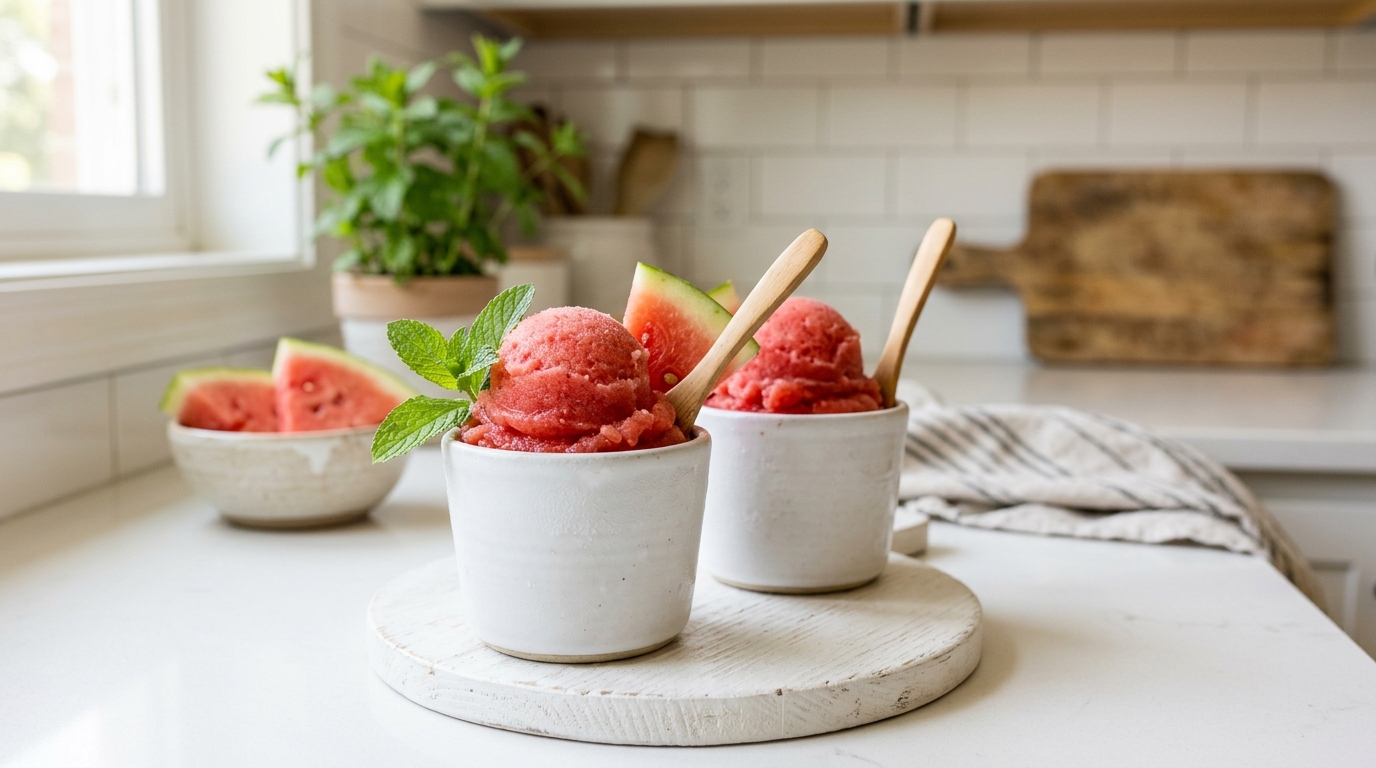 Watermelon Sorbet Cups – Refreshing, Fruity & Perfect for Hot Summer Days